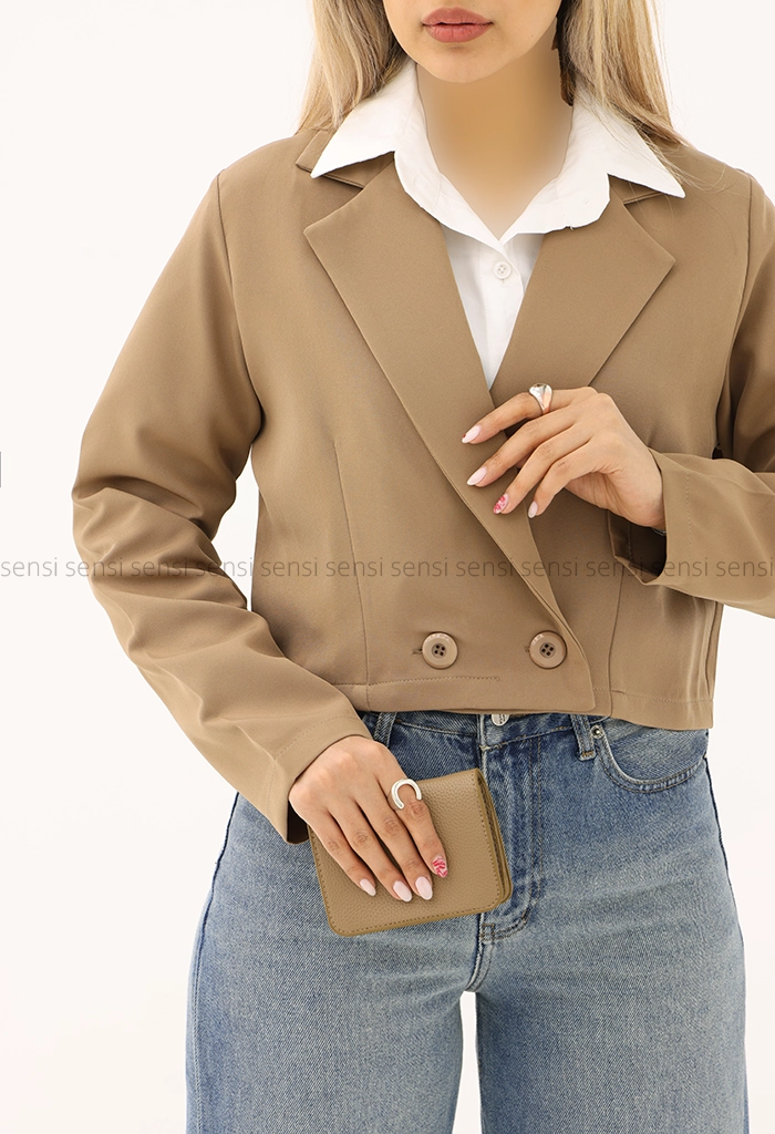 کراپ کت مازراتی دو دکمه کد1005400